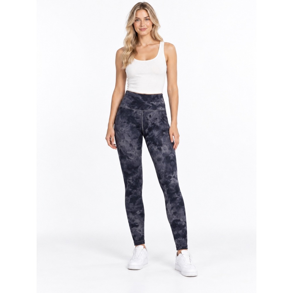 Lululemon Leggings Womens 6 Grey Diamond Dye Excellent High Rise Yoga Pants